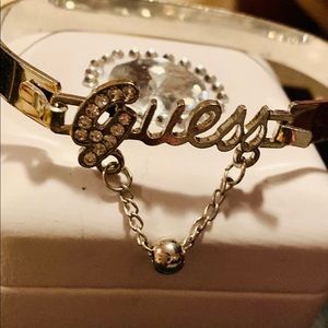 Guess silver bangle